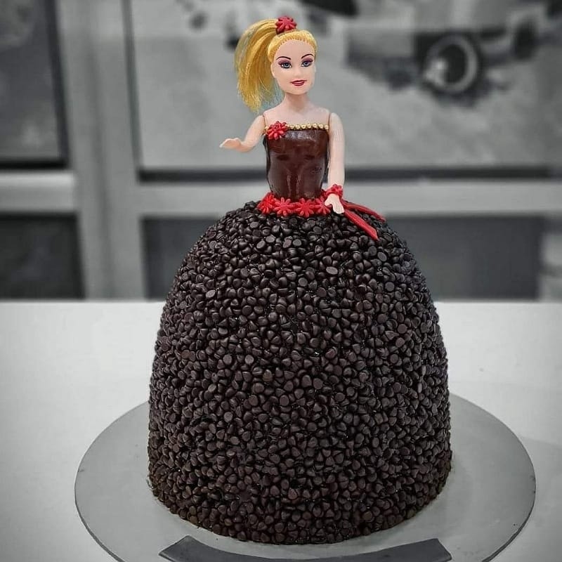 Choco Chips Barbie Cake