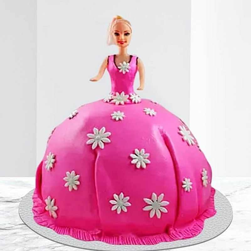 Pink Delight Barbie Cake