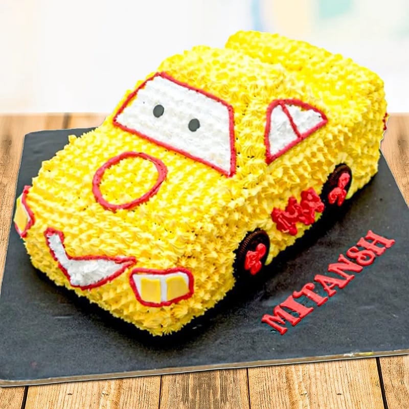 Car Shape Cream Cake