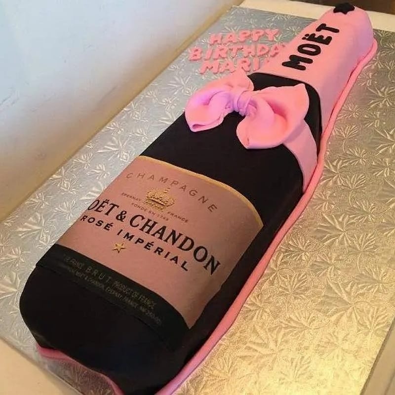 Moet Champagne Bottle Cake