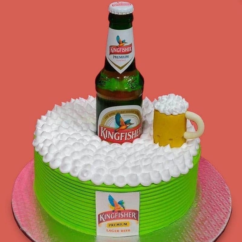 Kingfisher Beer Theme Cake