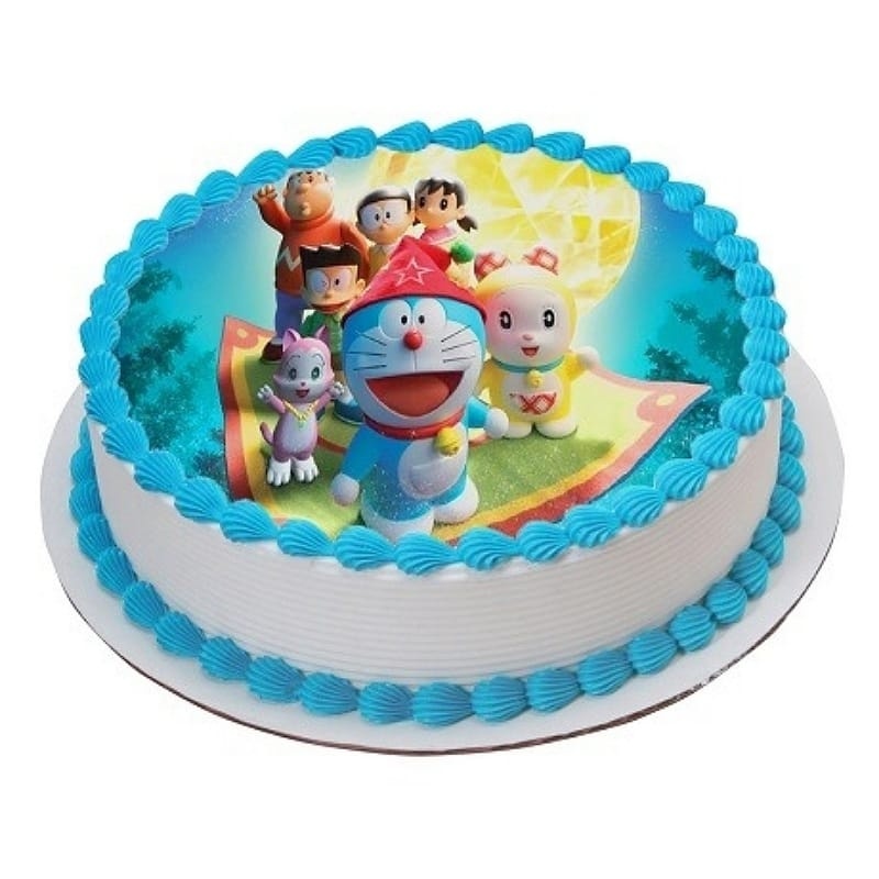 Doraemon Cartoon Photo Cake