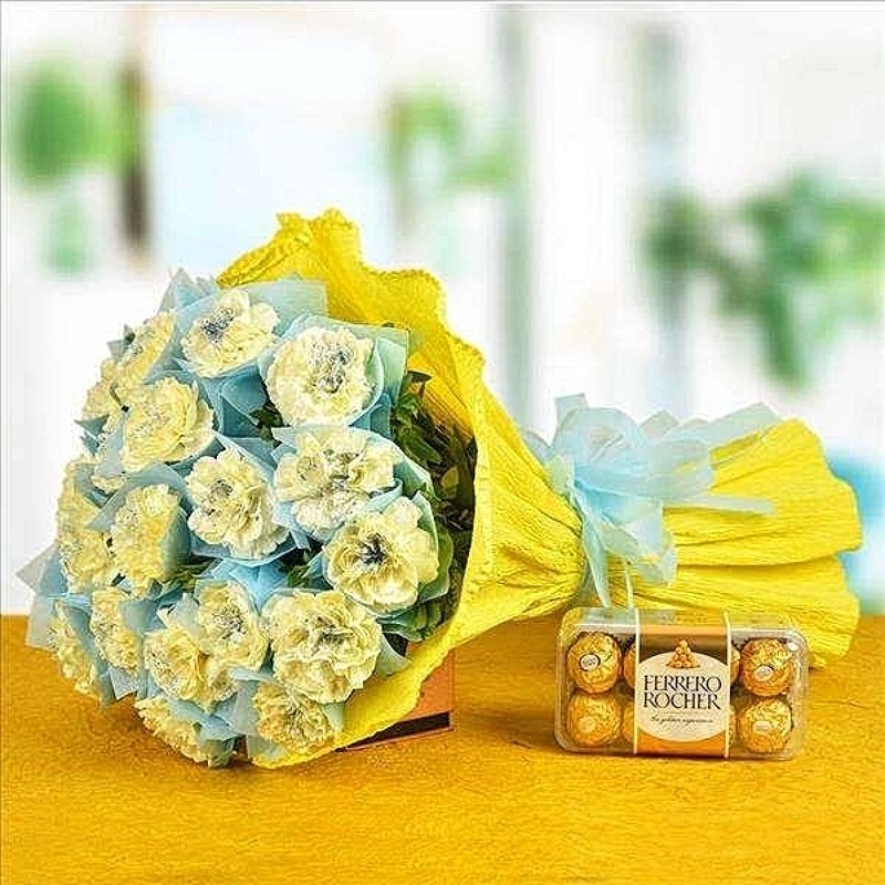 Carnations N Rocher Combo