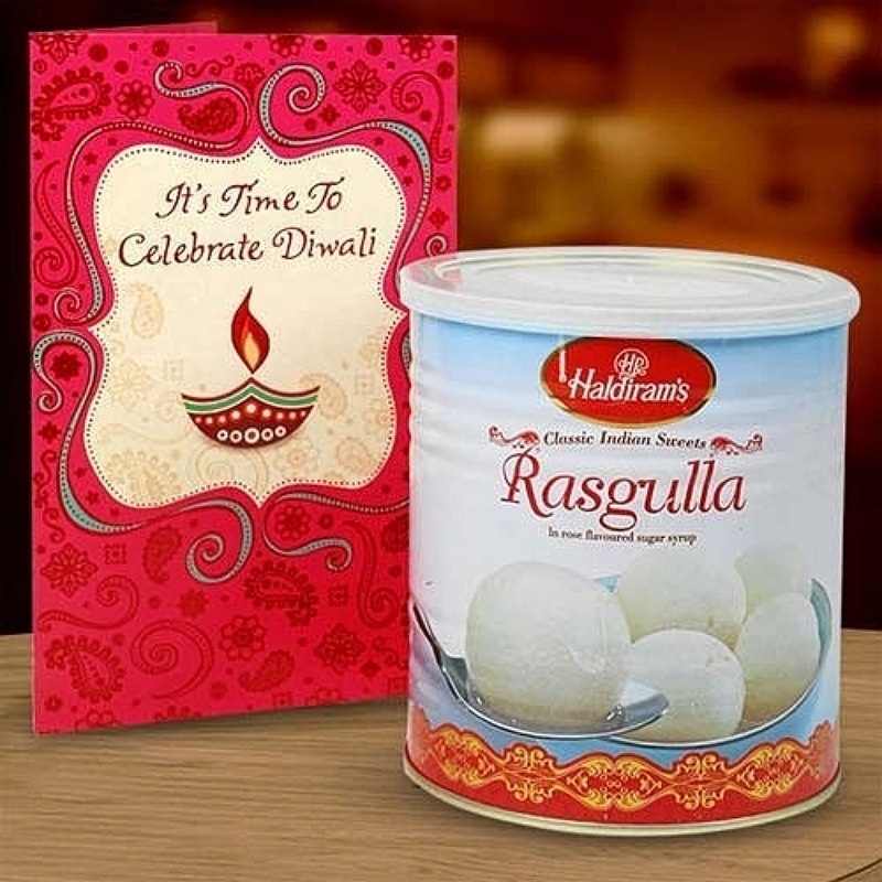 Rasgulla & Diwali Card Hamper