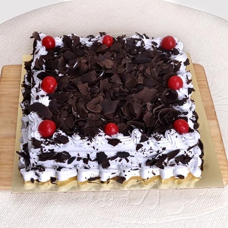 Black Forest Diwali Square Shape Cake