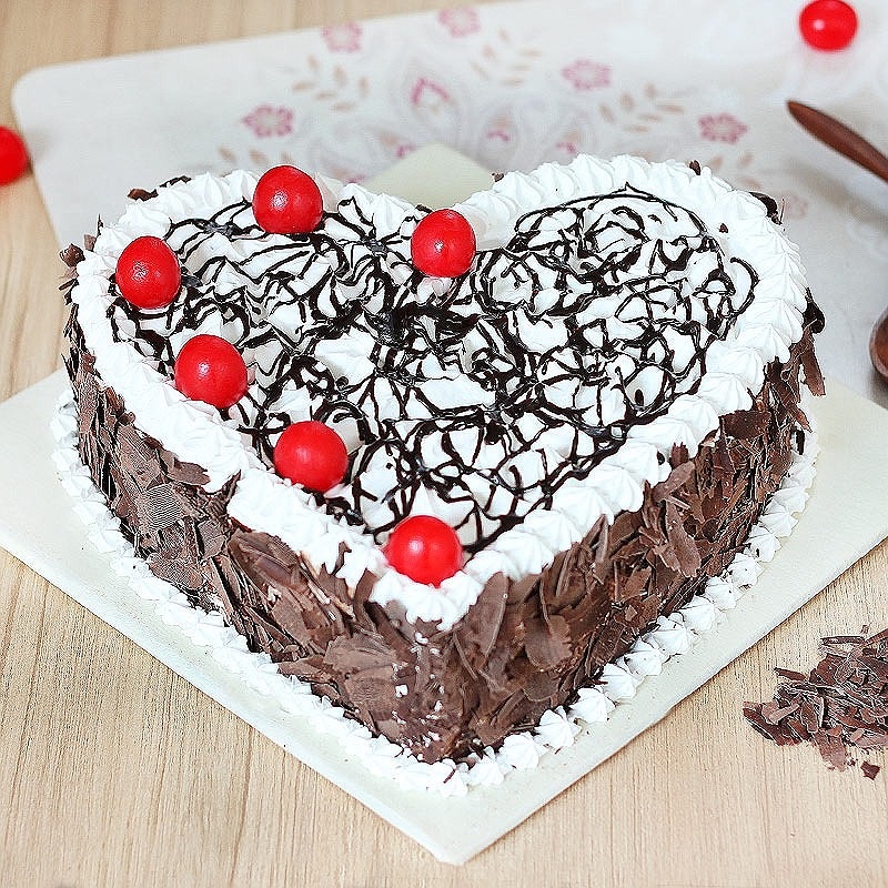 Black Forest Heart Cake