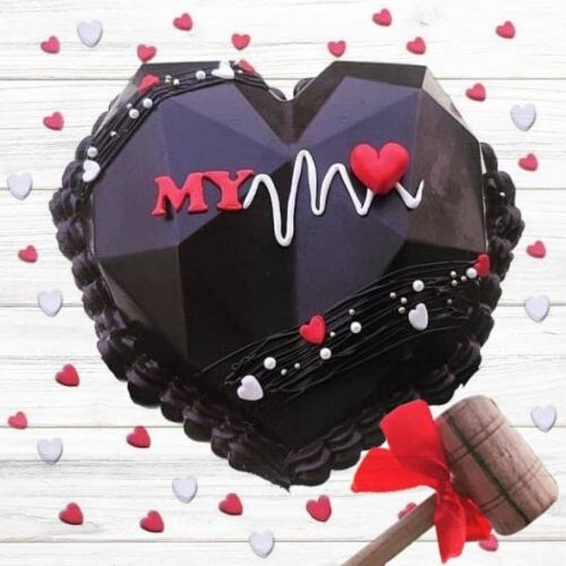 My Heart Truffle Pinata Cake