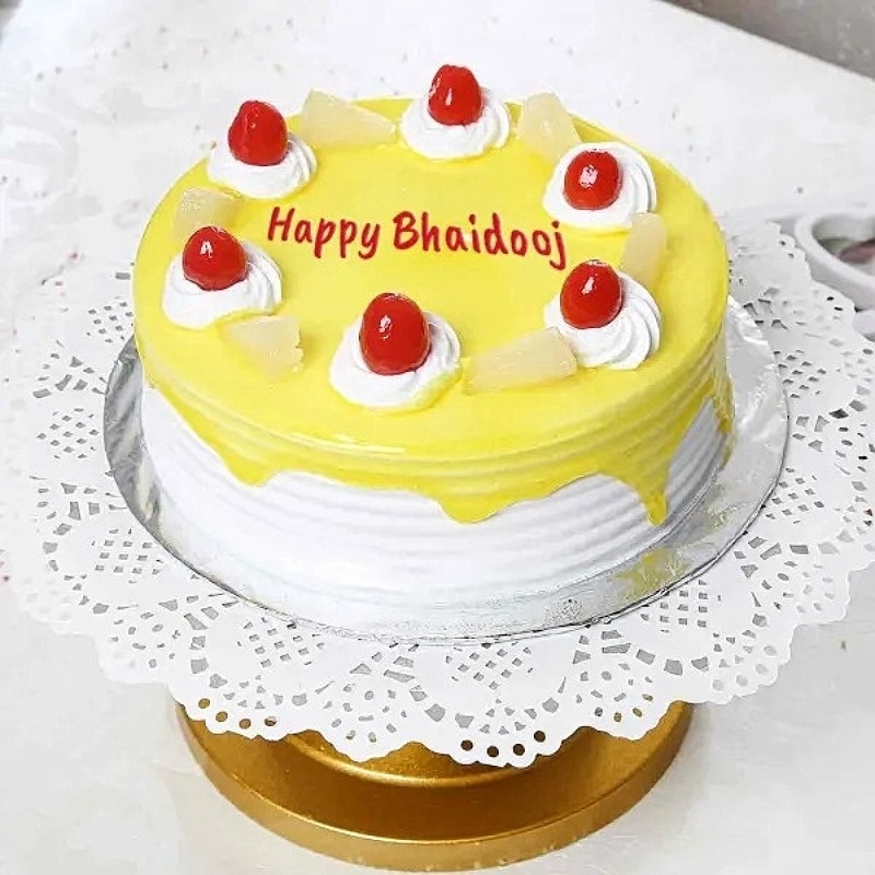 Bhai Dooj Pineapple Cake