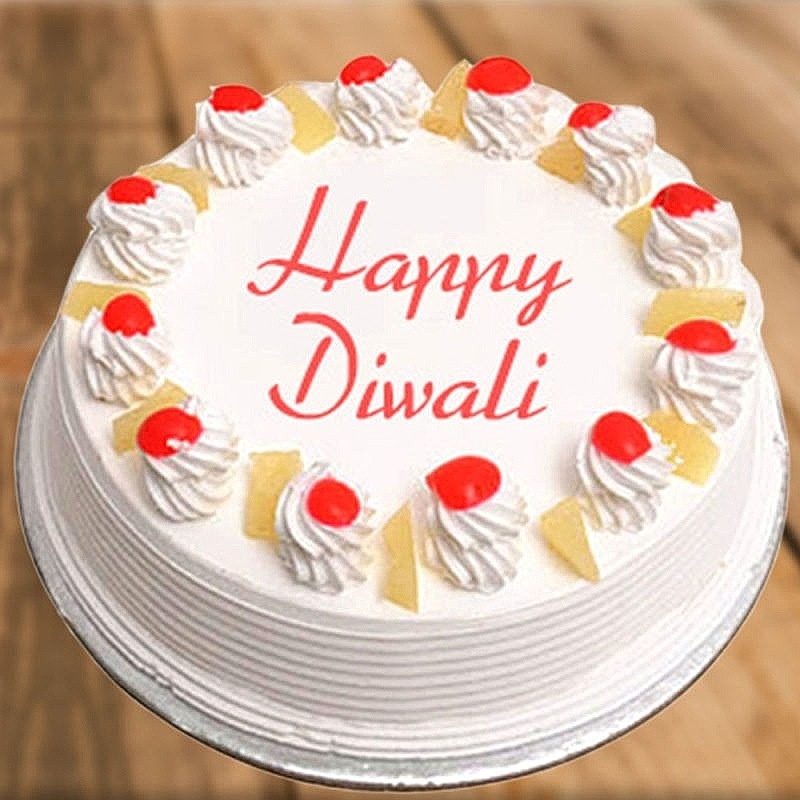 Pineapple Diwali Cake