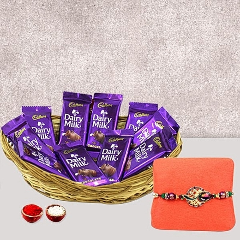 Cute Rakhi Basket For Bro