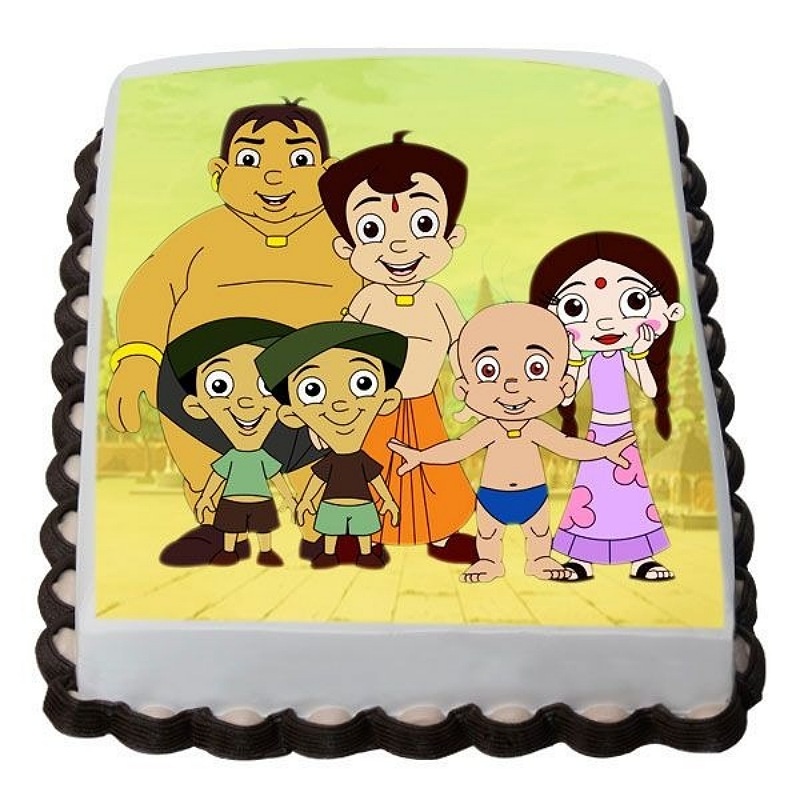 Chota Bheem Friends Photo Cake