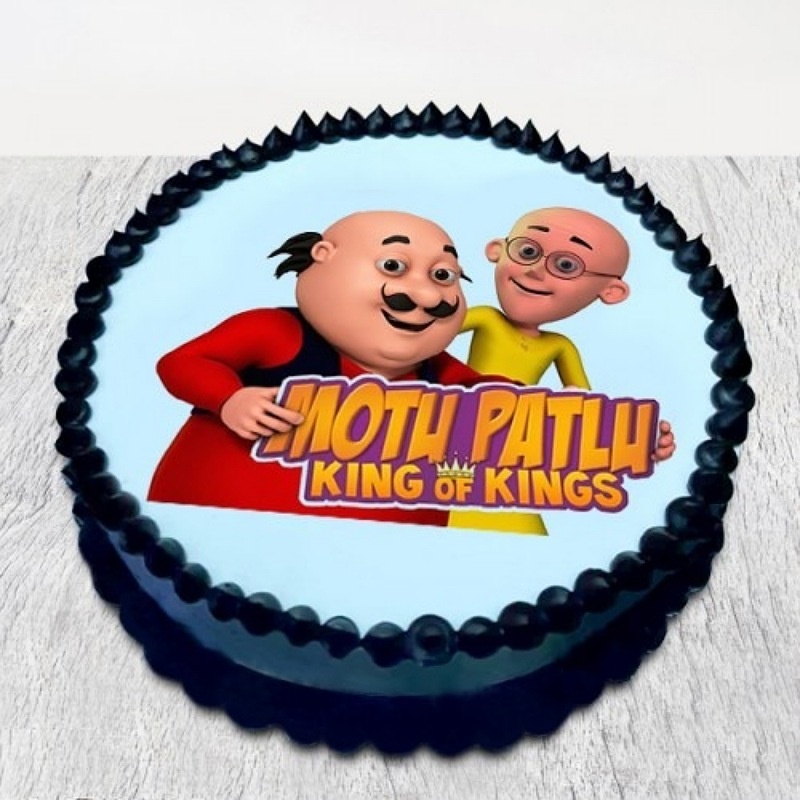 Motu Patlu Truffle Photo Cake